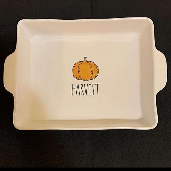 Rae Dunn Other - RAE DUNN HARVEST BAKING DISH with a Pumpkin and the word HARVEST…Fall 🍁🍂🧡🤎💛